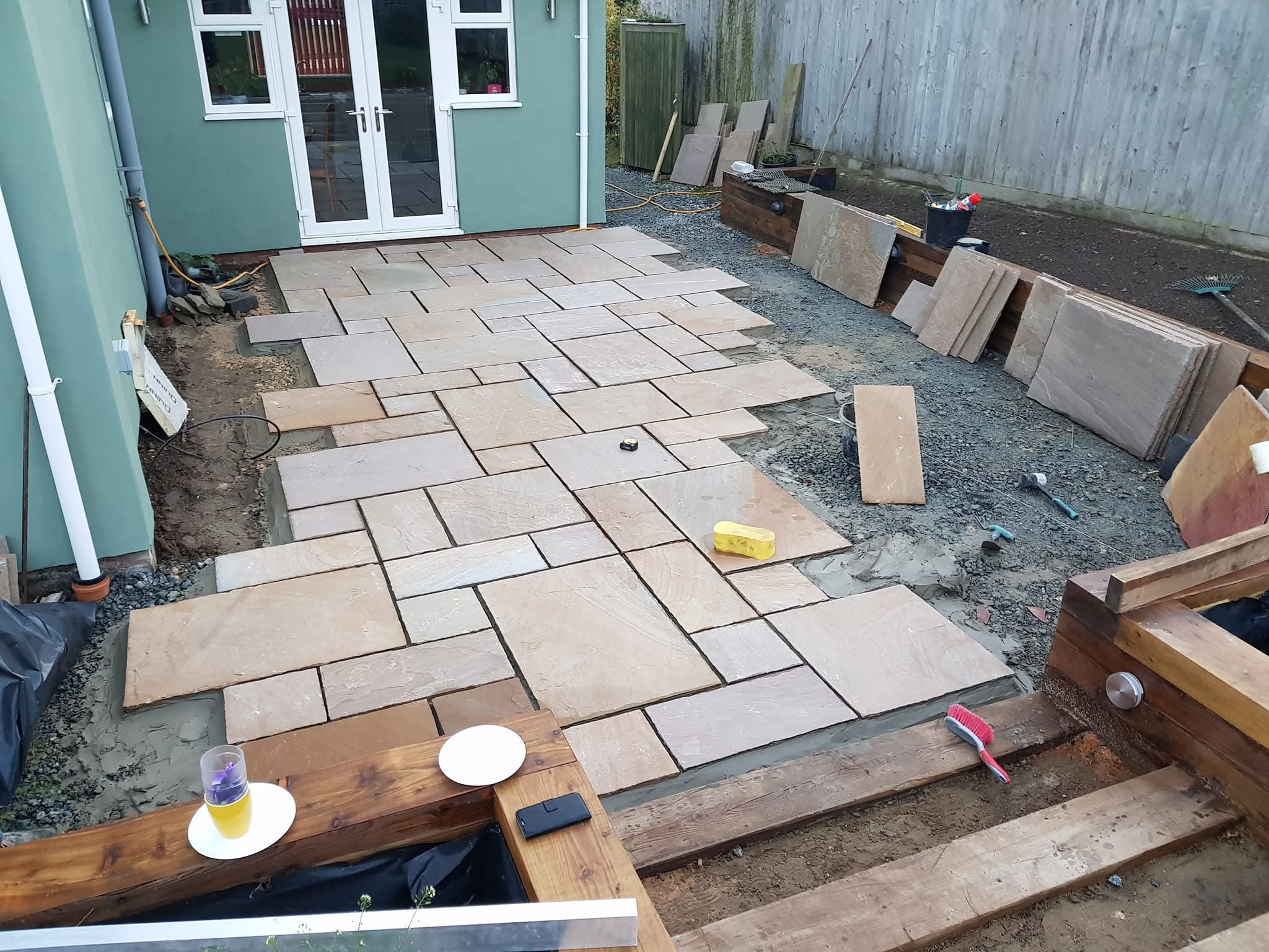 Sandstone Patio Installation